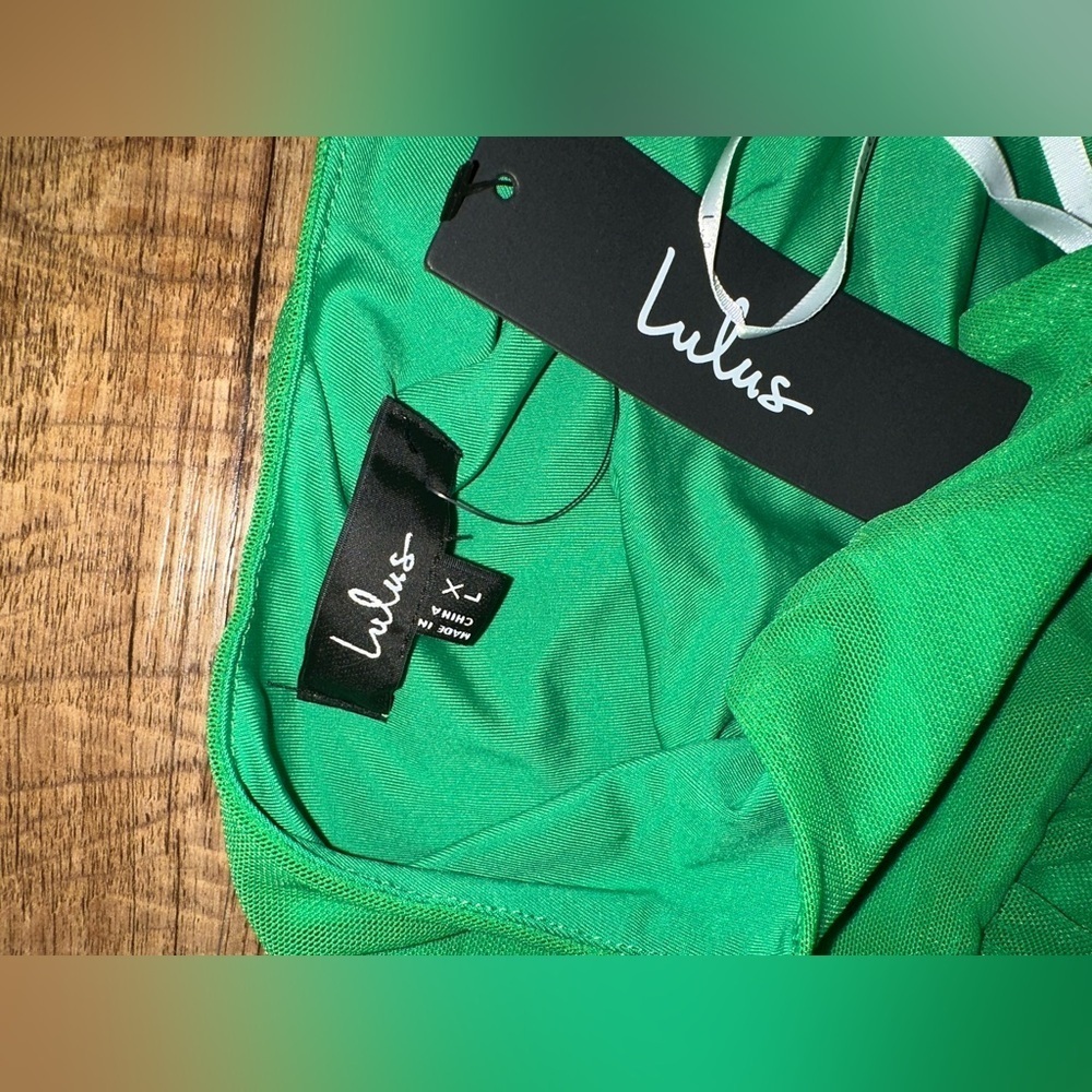 Lulus Karise Green Mesh Ruched Backless Maxi Dress - Picture 5 of 5
